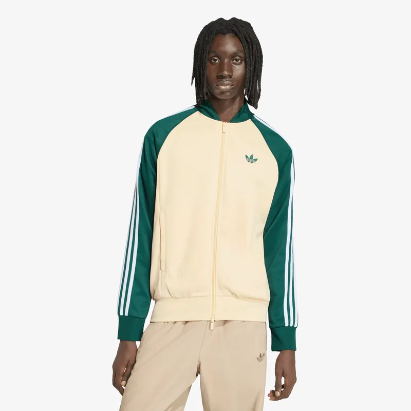Φούτερ adidas Sst Track Top Warm Vanilla/ Collegiate Green L