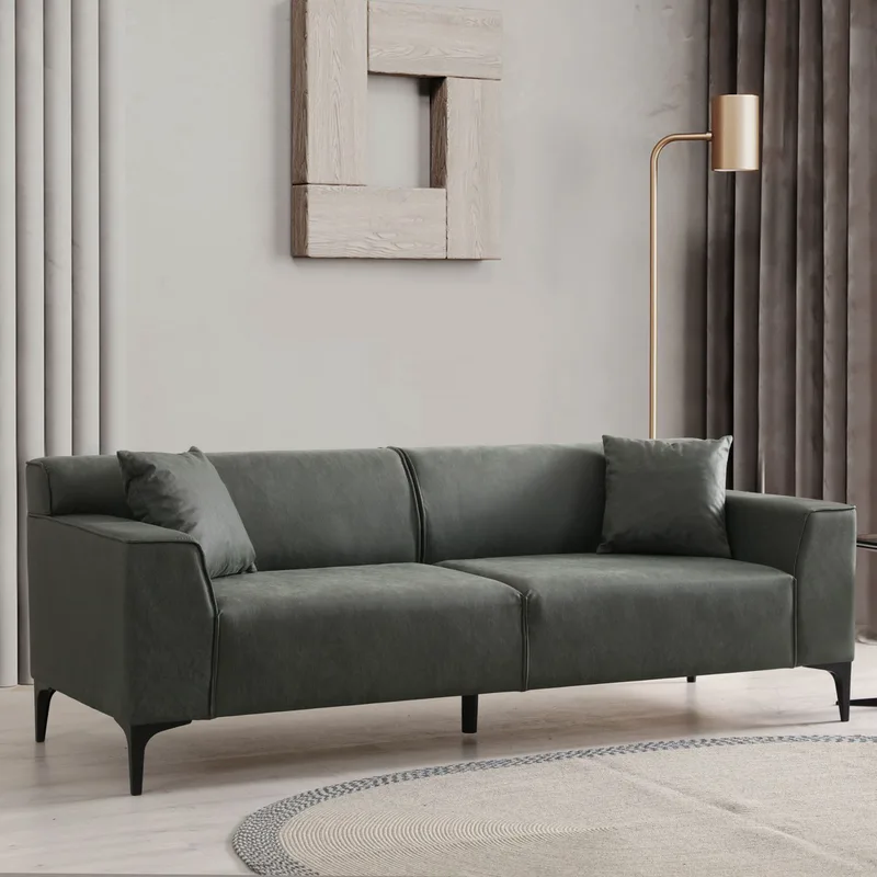 Τριθέσιος Καναπές New Petra 3 - Green 560Are5146 (212x69x86)