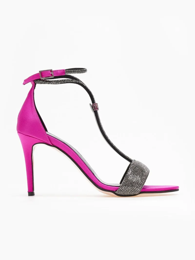 TFP Rhinestone Ankle Strap Sandals - 41160 - Magenta