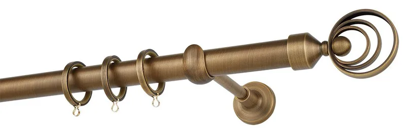 Κουρτινόβεργα Zogometal Easy Line E0480 Μπρονζέ