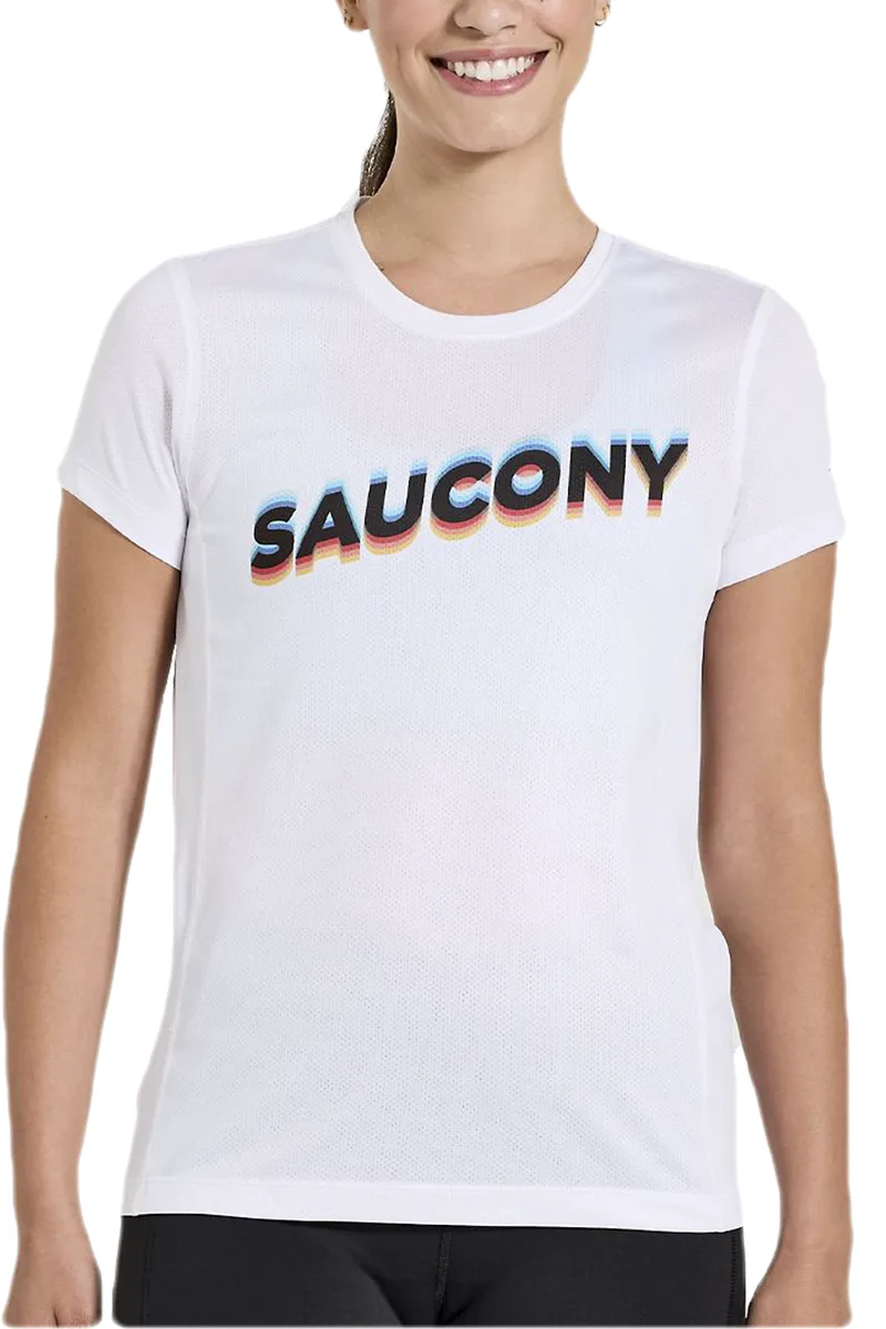 Μπλούζα Κοντομάνικη Saucony Stopwatch Graphic SAW800372-WHA2 Γυναικείο