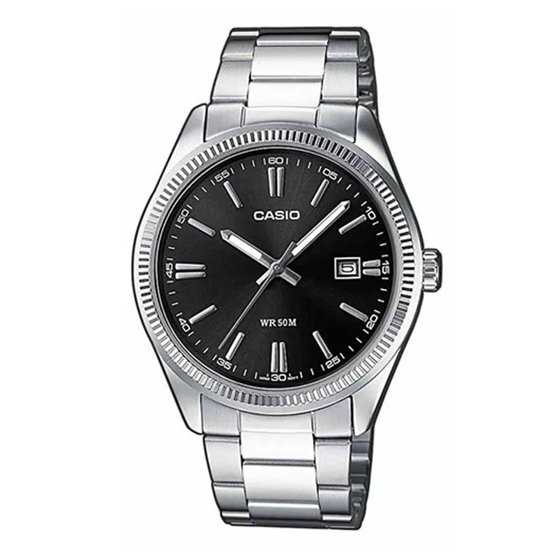 CASIO Collection Stainless Steel Bracelet Black Dial MTP-1302PD-1A1VEF
