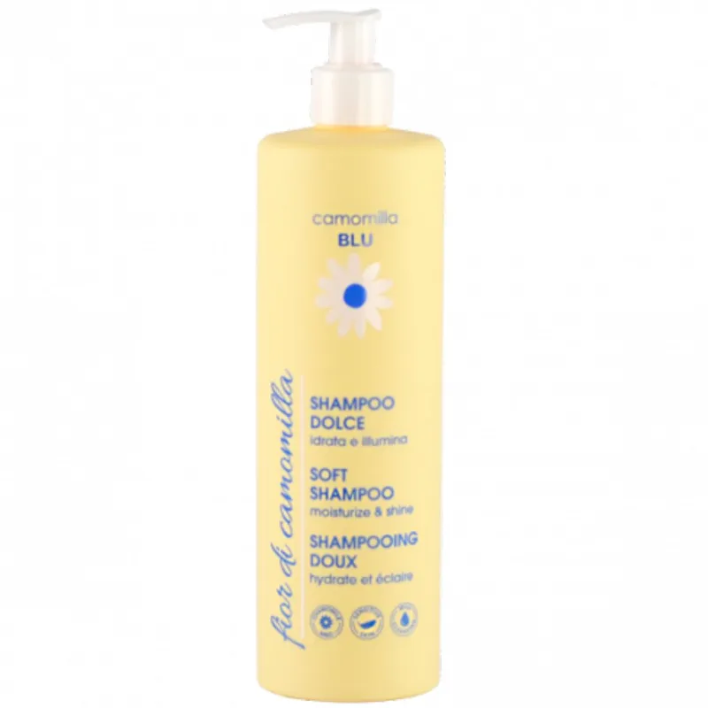Camomilla Μπλε Fior Di Camomilla Moisturize & Shine Soft Shampoo Απαλό Σαμπουάν Μαλλιών για Ενυδάτωση & Λάμψη με Αντλία 500ml