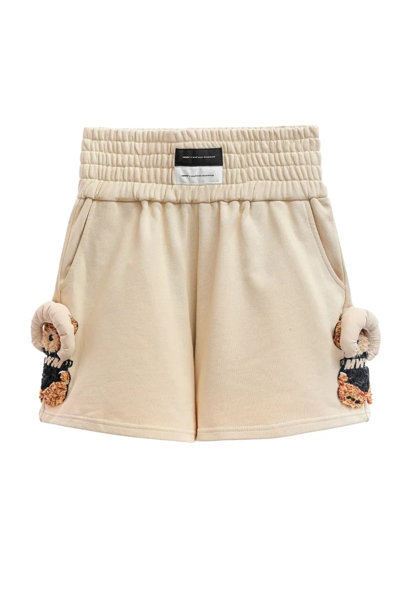 MOD WAVE MOVEMENT Γυναικεία Βερμούδα MIKE TEDDY MW082040587 - ΜΠΕΖ-MW082040587-BEIGE