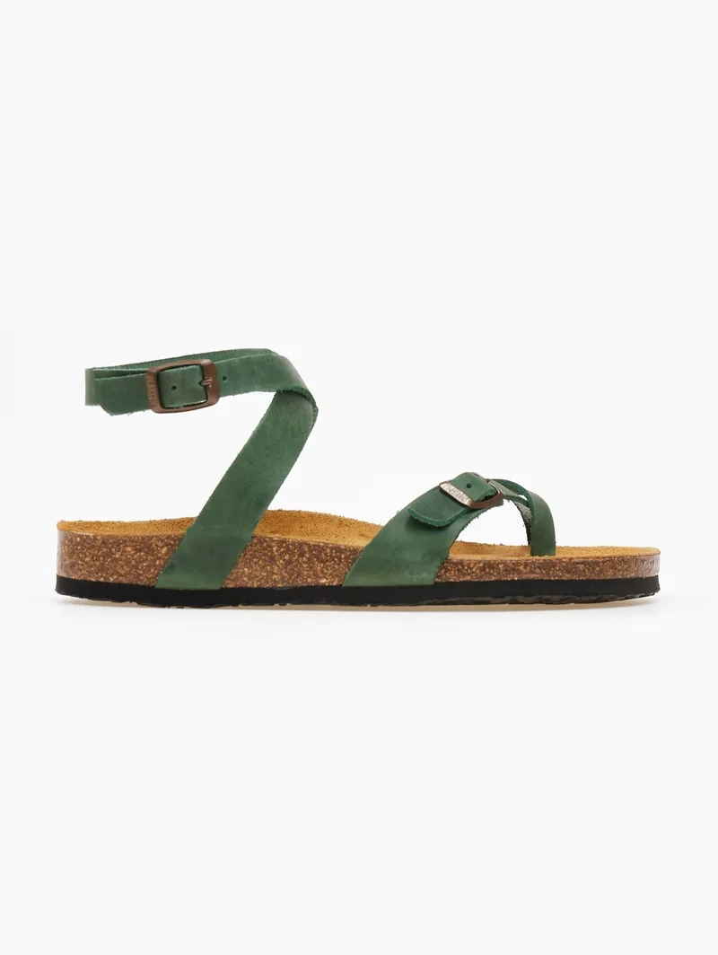 Plakton Leather Anatomic Sandals - 181204 (apure) - Forest Green