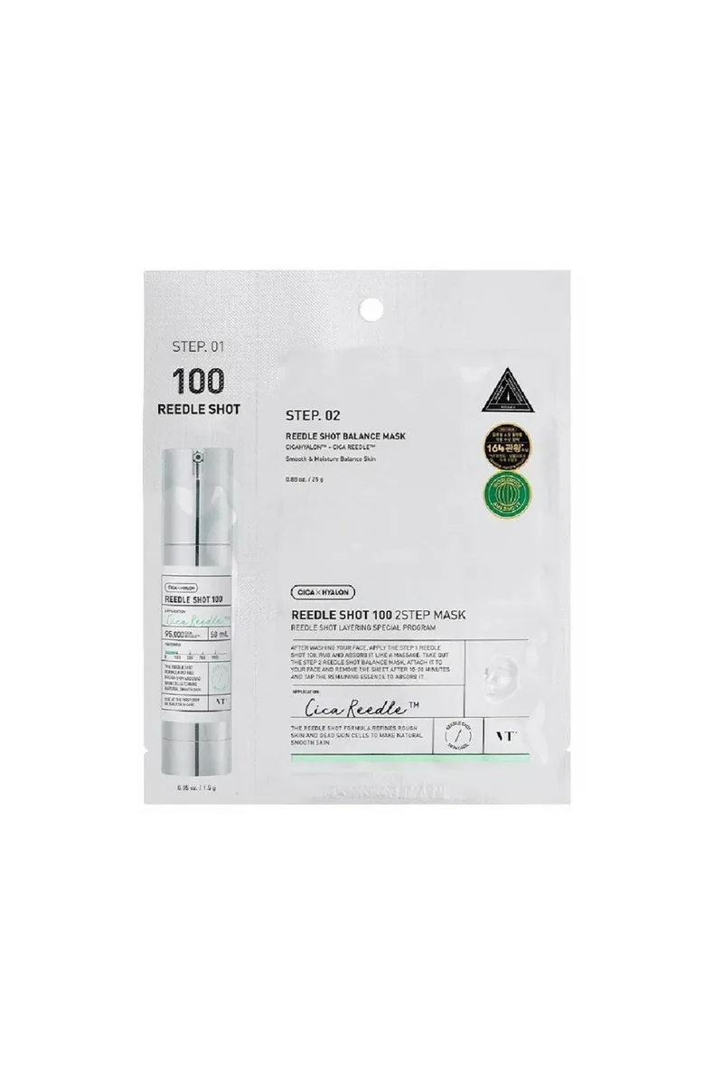 VT Reedle Shot 100 2-Step Mask - Μάσκα 2 Βημάτων Με Τεχνολογία Microneedle 1,5 + 25 gr - 8803463006037