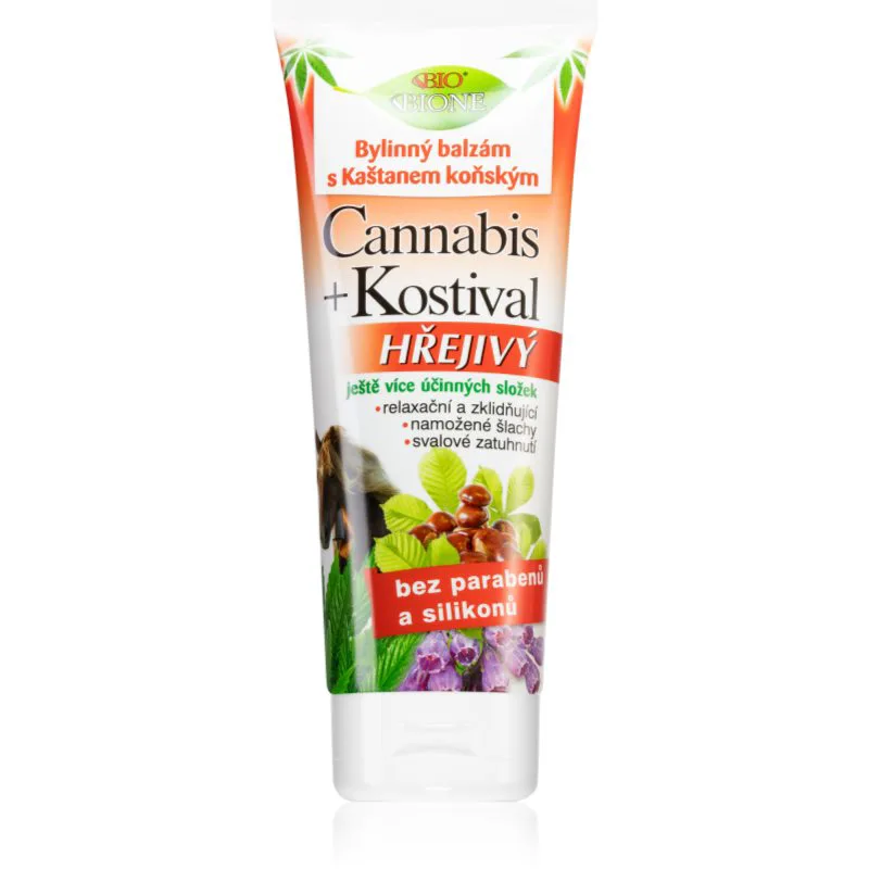 Bione Cosmetics Cannabis Comfrey θερμαντικό τζελ για χαλάρωση των μυών και των αρθρώσεων 200 ml