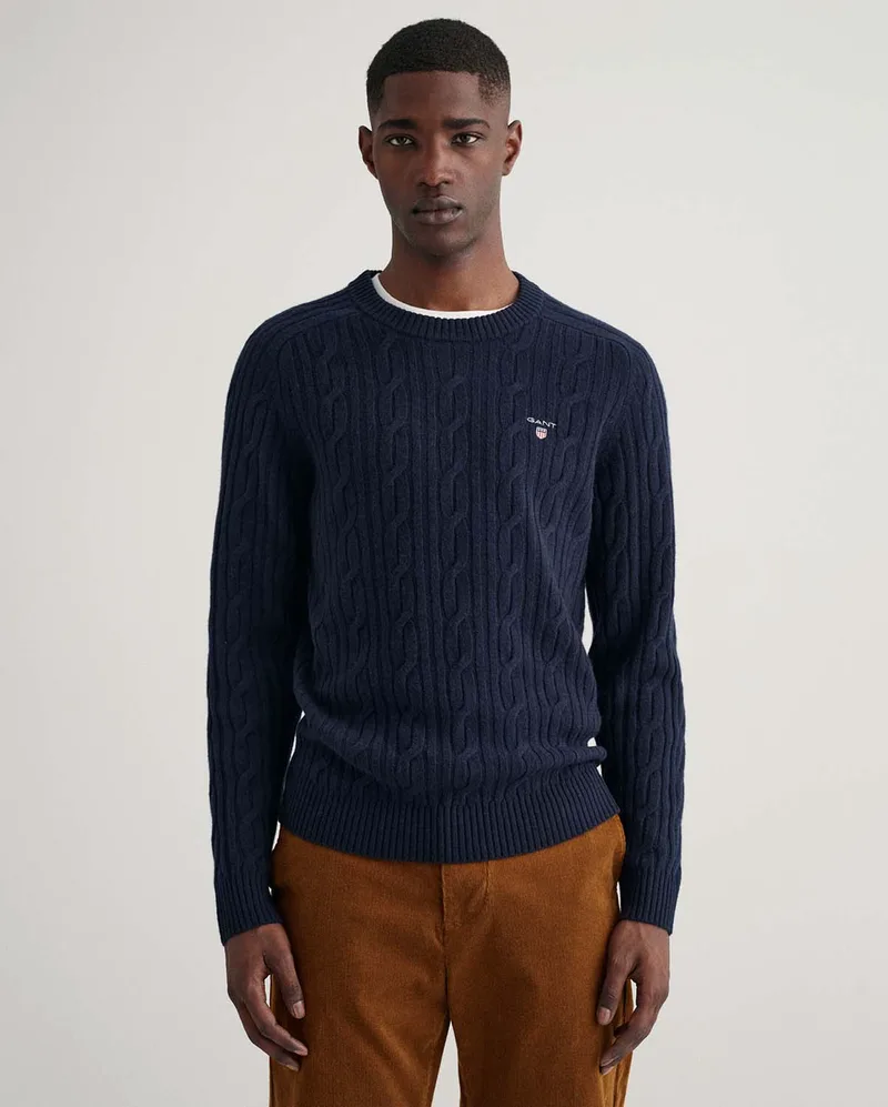 Gant Πουλόβερ Modern Fit σε Μπλε