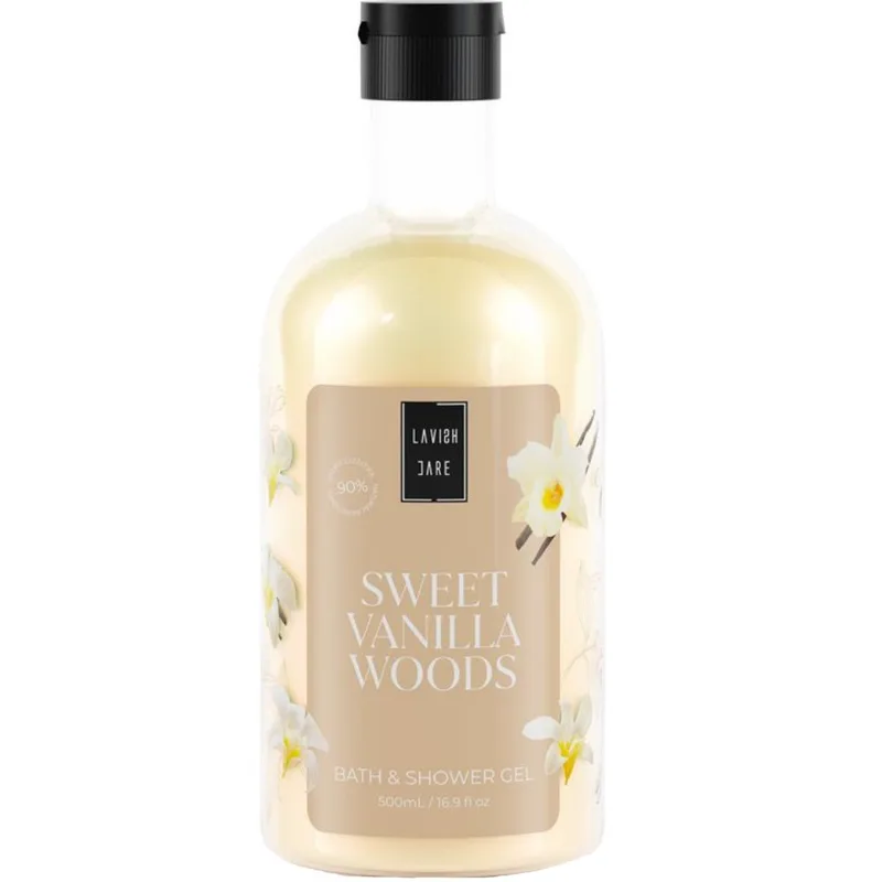 Lavish Care Sweet Vanilla Woods Shower Gel Ενυδατικό & Αρωματικό Αφρόλουτρο με Άρωμα Βανίλια 500ml