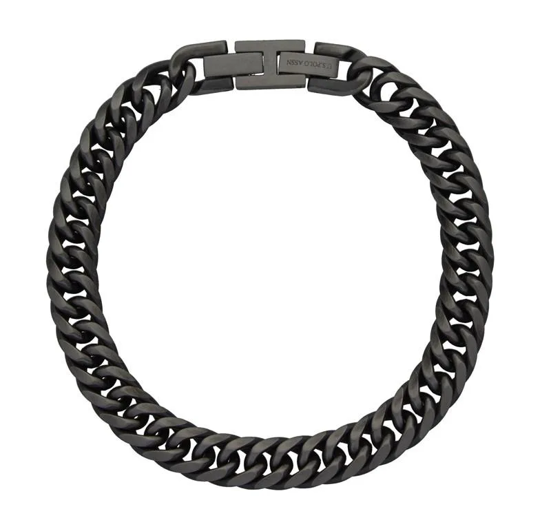 U.S. POLO Βραχιόλι από Ανοξείδωτο ατσάλι Black JW9275BR