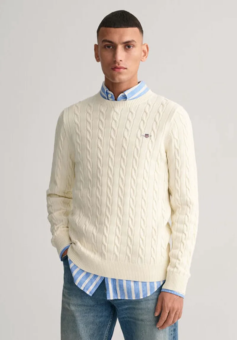 GANT Sweater Cable - 8050601 130 Cream
