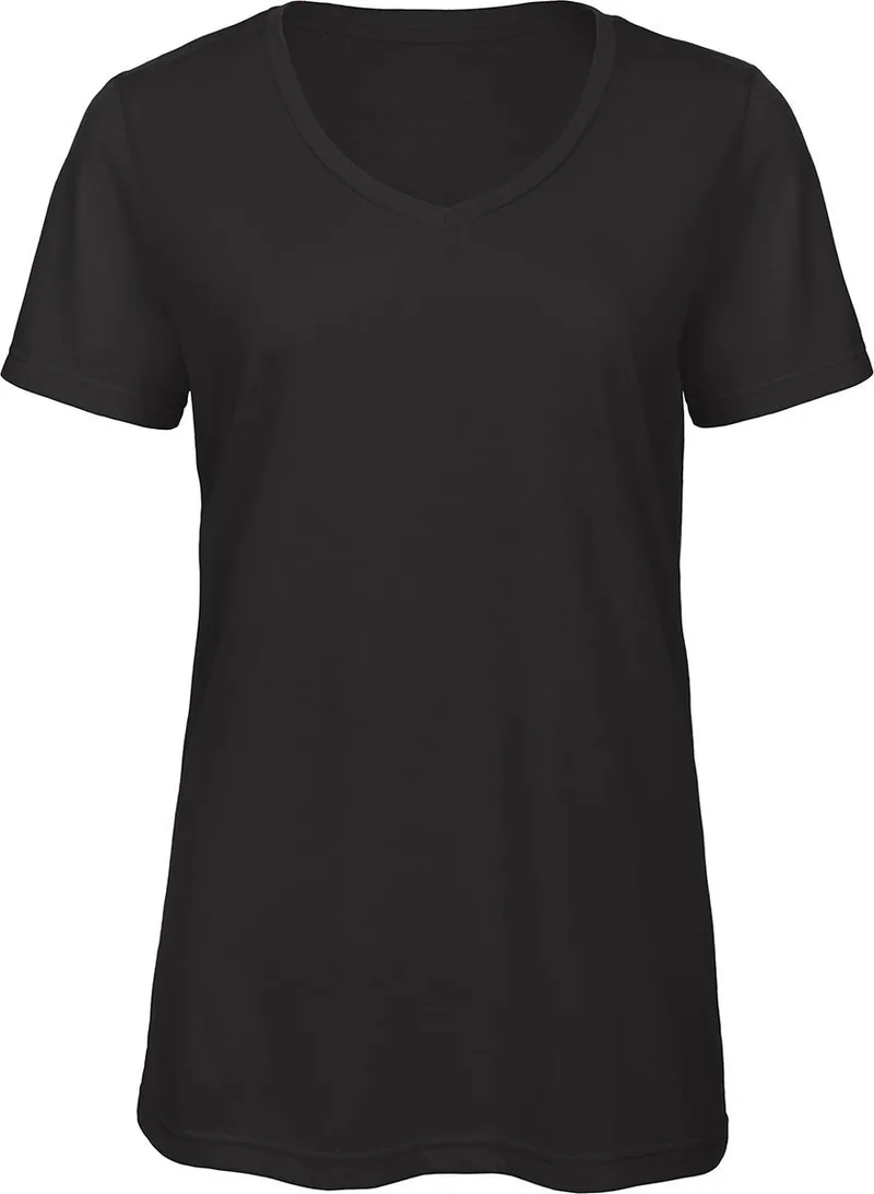 Γυναικείο T-Shirt Triblend με V λαιμόκοψη TW058 B&C Triblend /women Black