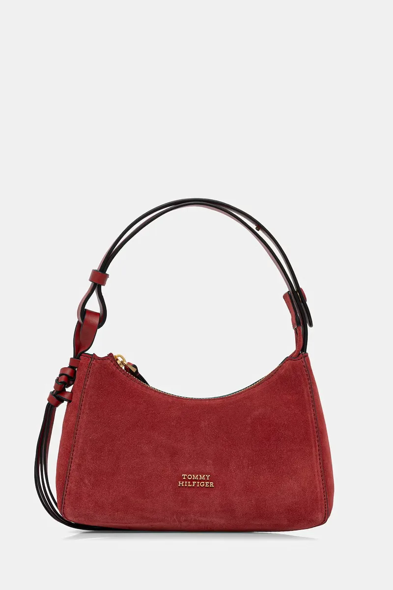 Tommy Hilfiger shopper γυναικεία από δέρμα σουέτ