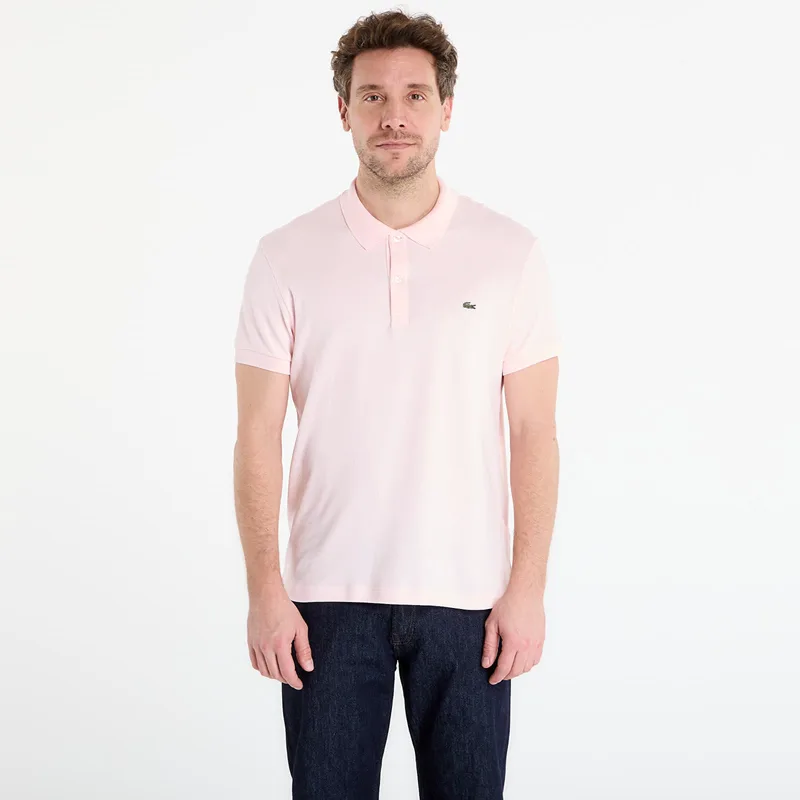 T-shirt LACOSTE Short Sleeved Ribbed Collar Shirt Flamingo 5