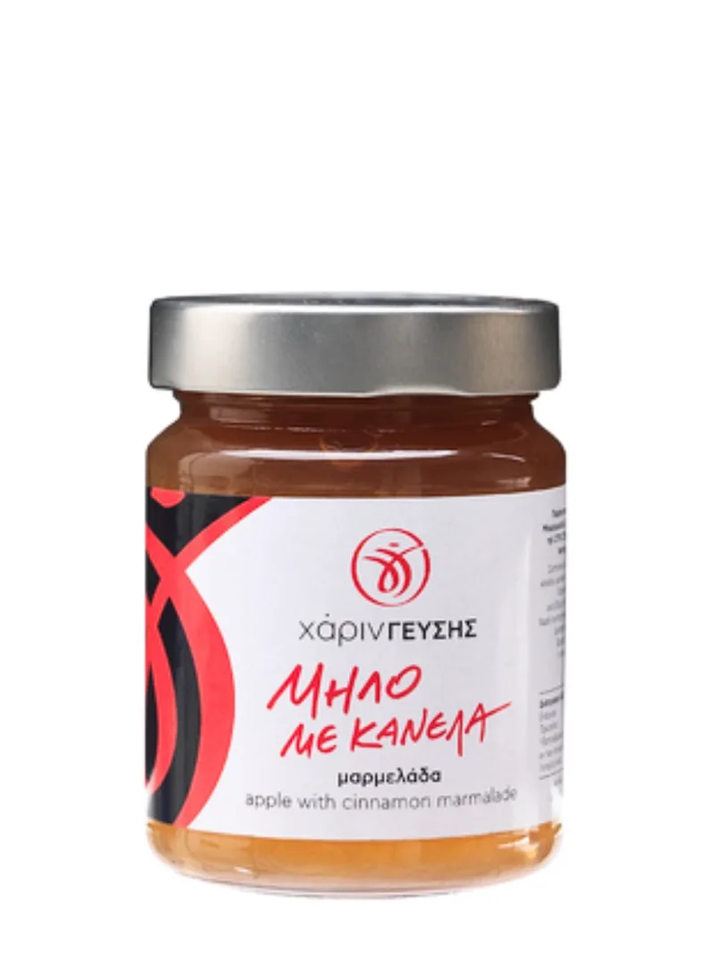 Χειροποίητη μαρμελάδα μήλο με κανέλα, Αρκαδίας "χάριν ΓΕΥΣΗΣ" 350g>