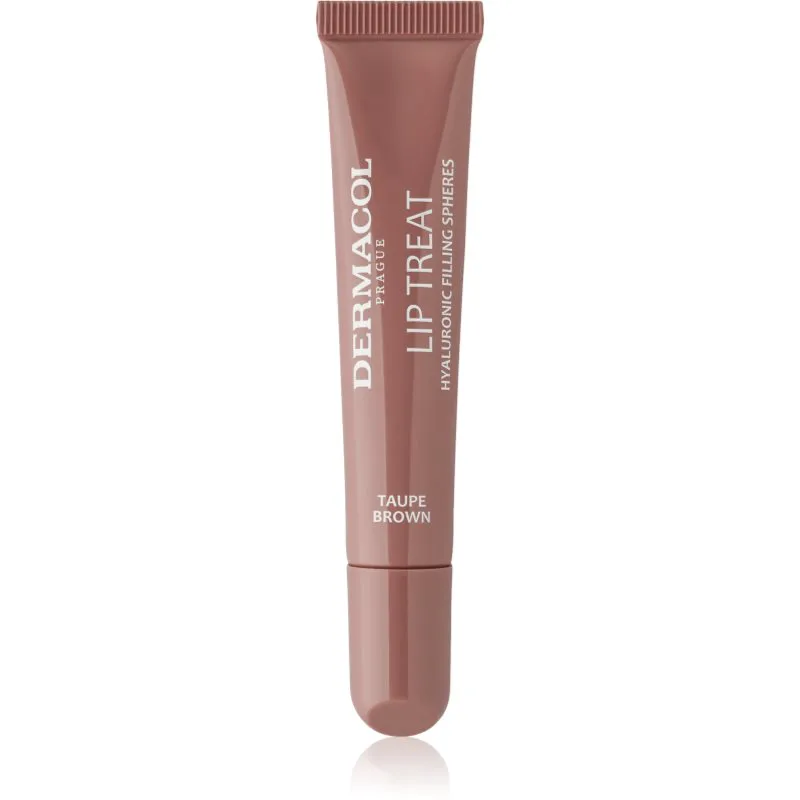 Dermacol Lip Treat ενυδατικό λιπ γκλος απόχρωση 9 Taupe Brown (Choco & Vanilla) 10 ml