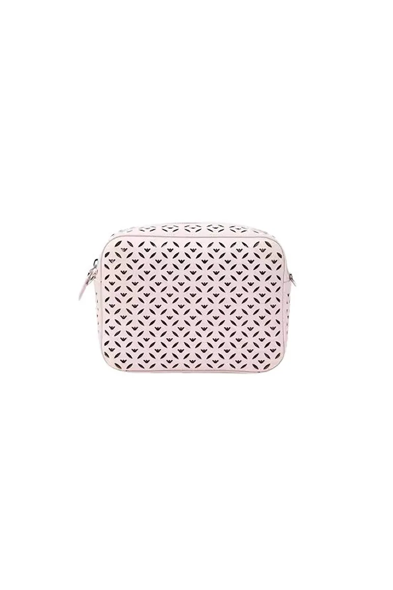 Emporio Armani γυναικείο mini bag με διάτρητο σχέδιο - Y3B092YVX3E Ροζ Ανοιχτό