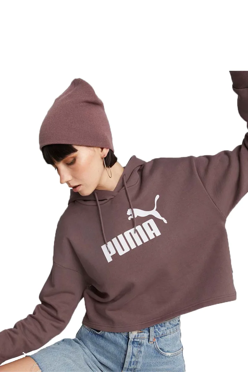 Μπλούζα Μακρυμάνικη Puma Ess Cropped Logo Hoodie Fl 586869-75 Γυναικείο