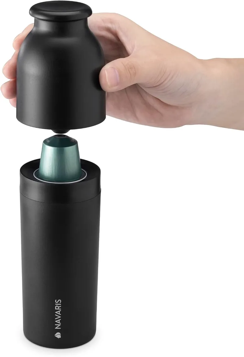 Συσκευή Ανακύκλωσης για Κάψουλες Καφέ Navaris Coffee Pod Recycler Κάδος από HIPS για Χρησιμοποιημένες Κάψουλες Nespresso Αλουμινίου 17.5 x 6 cm - Black (60426.01)