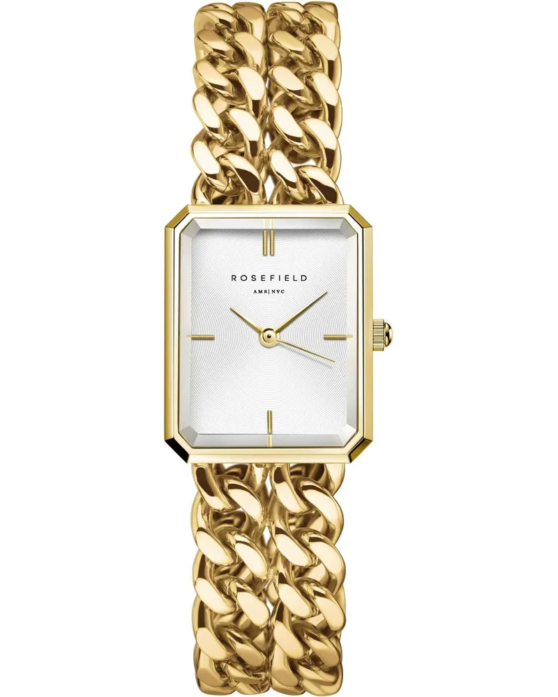 ROSEFIELD The Octagon XS Studio Double Chain - SWGSG-O76 Χρυσό case with Stainless Steel Bracelet