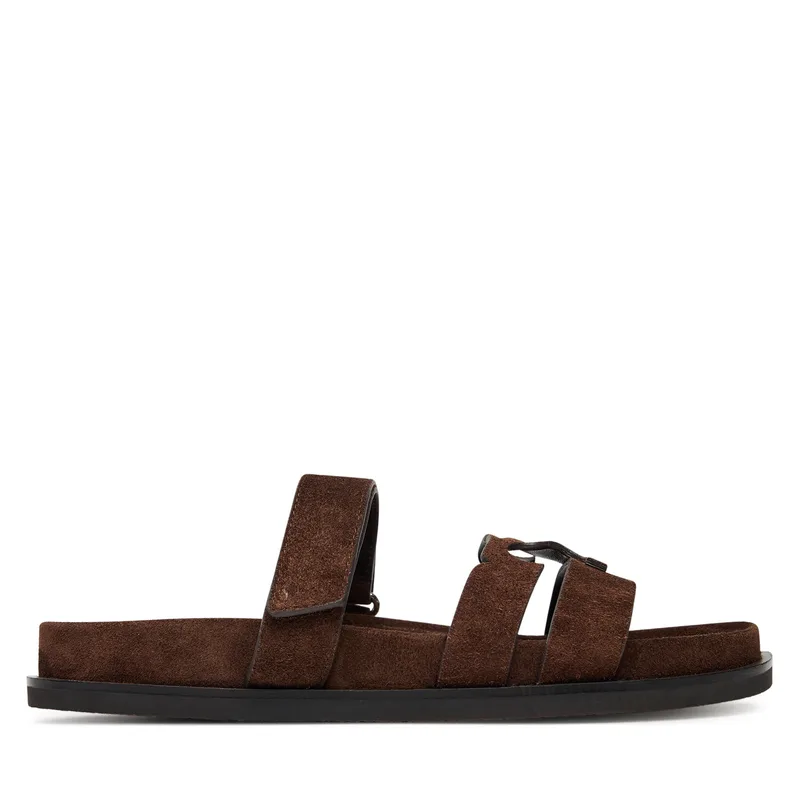 Παντόφλες Tory Burch Ines Sport Slide 163481 Καφέ