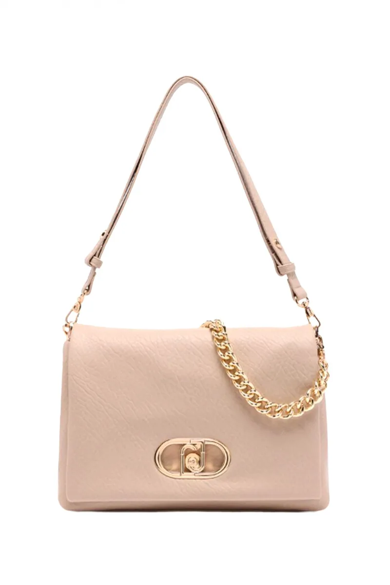 LIU-JO BETTER ΤΣΑΝΤΑ CROSS BODY LOGO ΜΠΕΖ