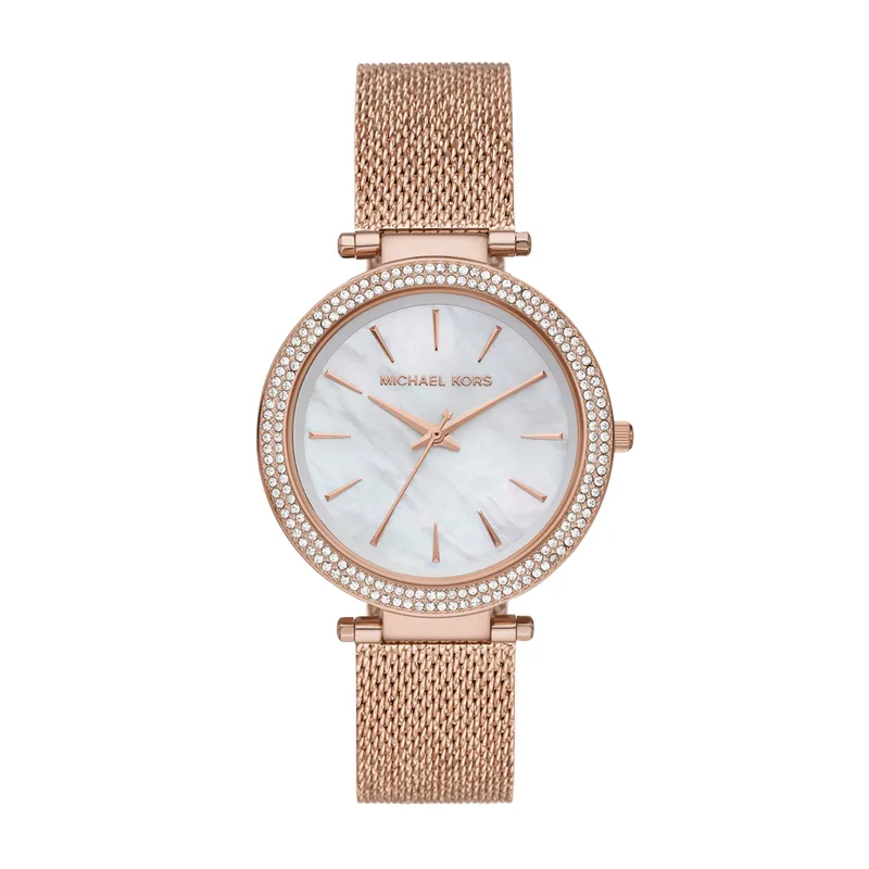 Michael KORS Darci Crystals Rose Plated Stainless Steel Bracelet MK4519