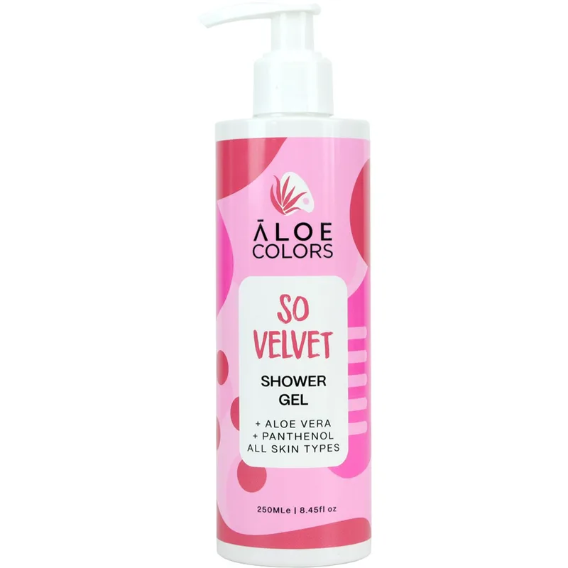 Aloe Colors So Velvet Shower Gel Αφρόλουτρο για Θρέψη & Ενυδάτωση με Βιολογική Αλόη & Άρωμα Πούδρας 250ml