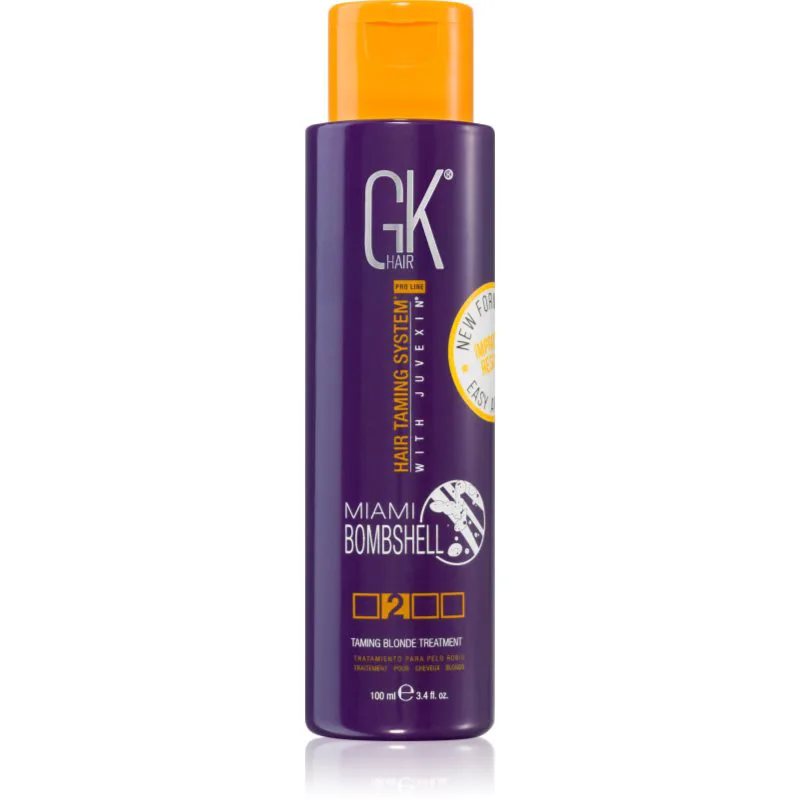 GK Hair Miami Bombshell Taming Blonde Treatment μάσκα κερατίνης για ξανθά και με ανταύγειες μαλλιά 100 ml