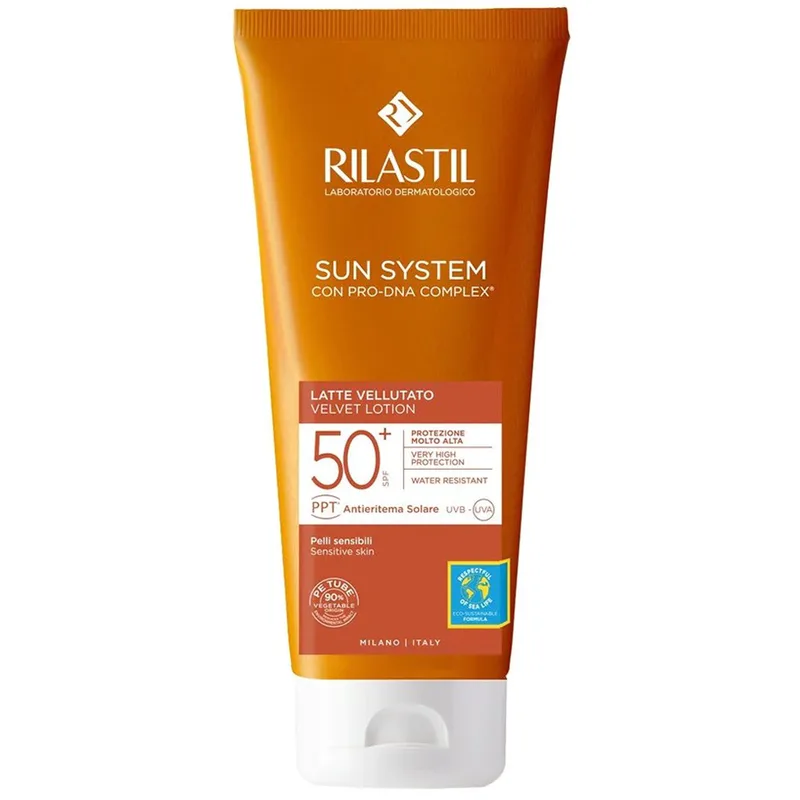 Rilastil Sun System Velvet Lotion Spf50+ Αντηλιακό Γαλάκτωμα Προσώπου, Σώματος Πολύ Υψηλής Προστασίας 200ml
