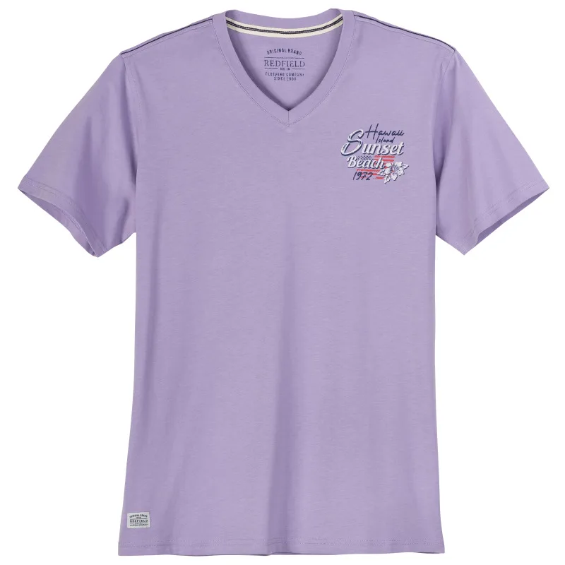Μακό pennie V neck "Sunset Beach",της Redfield - Orchid