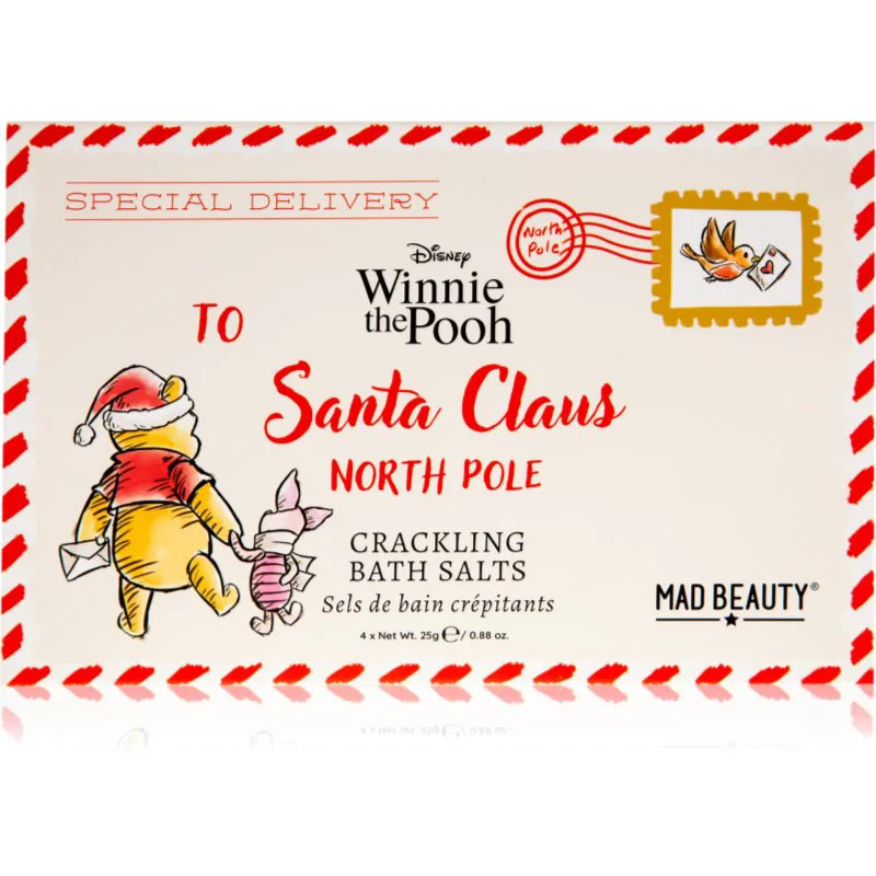 Mad Beauty Winnie The Pooh Festive άλατα μπάνιου 4x25 γρ