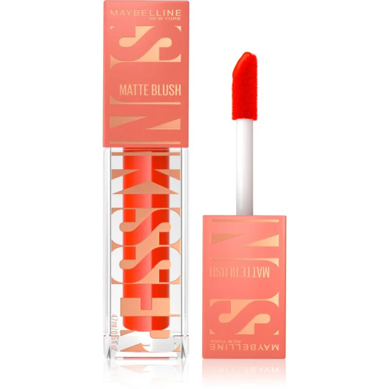 MAYBELLINE NEW YORK Sunkisser Matte υγρό ρουζ με ματ αποτελέσματα απόχρωση 35 Spritzy Πορτοκαλί 4.7 ml