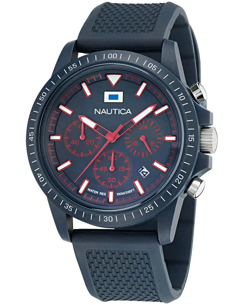 NAUTICA One Eco Chronograph - NAPNOS4S2, Blue case with Blue Rubber Strap