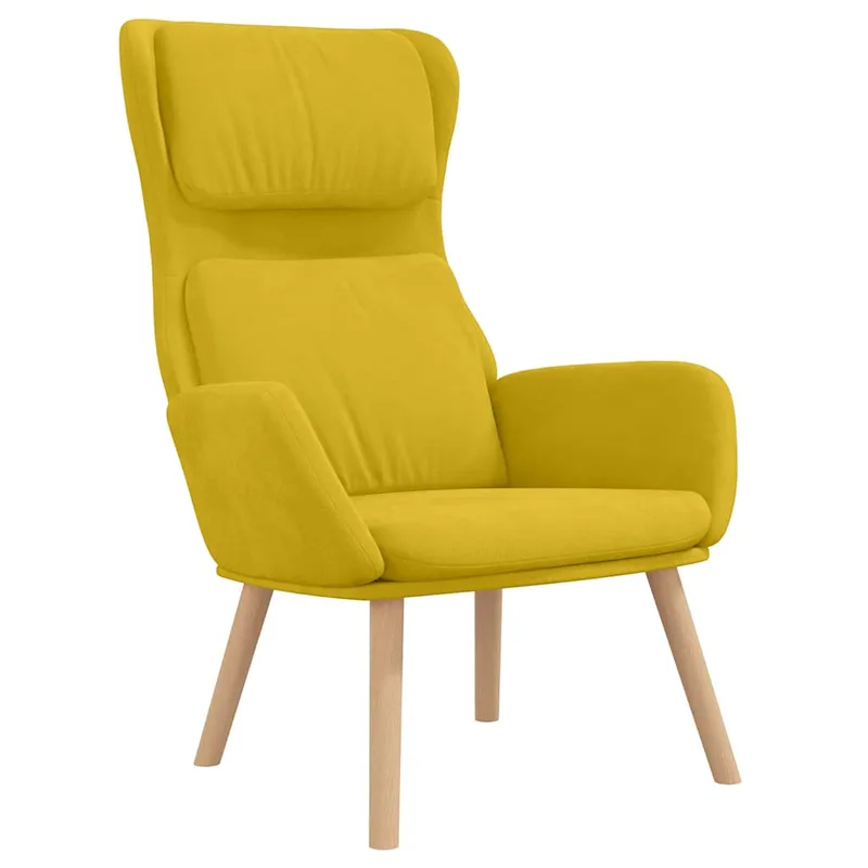vidaXL Πολυθρόνα Relax Κίτρινο Μουσταρδί Βελούδινη