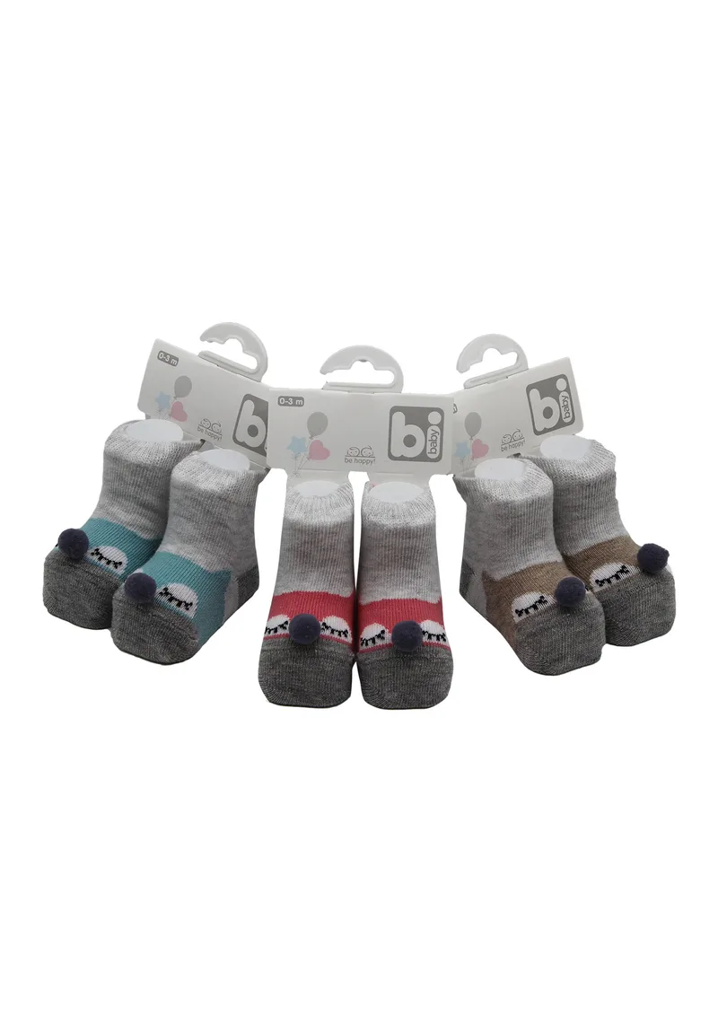 Καλτσάκια bebe Unisex Foxy Face 68366-Γαλάζιο