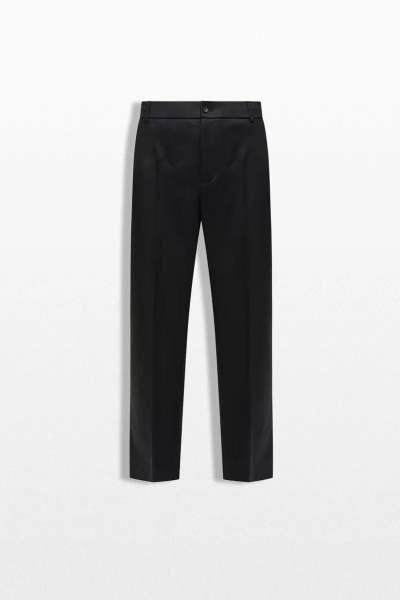 MONCLER Ανδρικό Μαύρο Wool Flannel Tailored Trousers