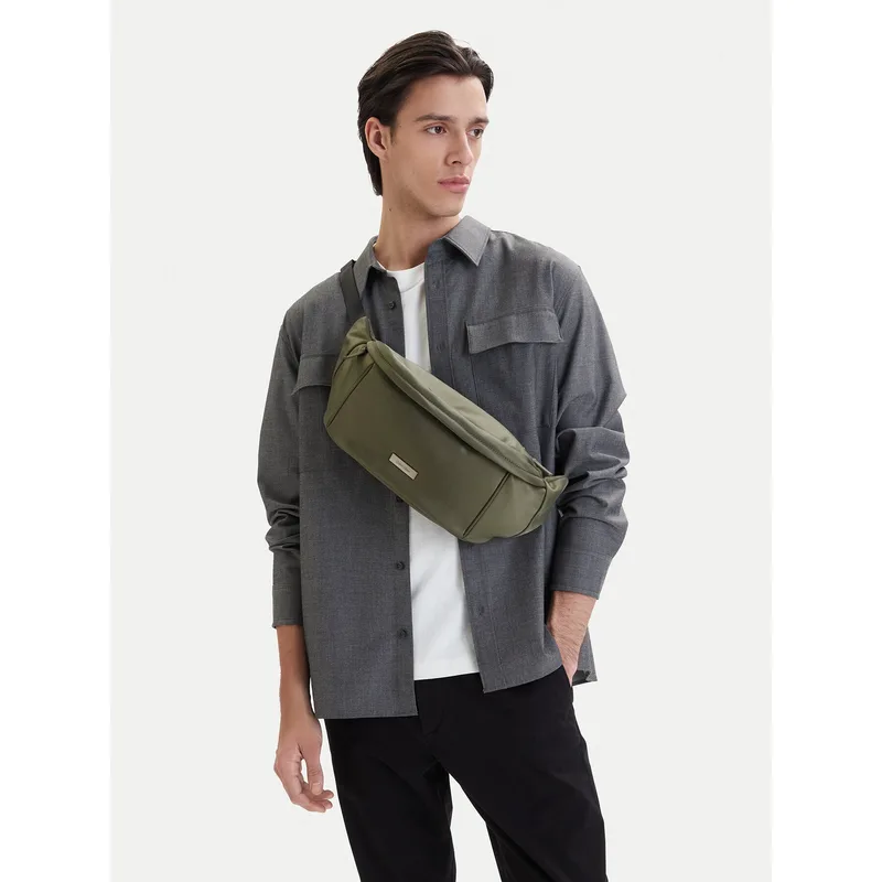 Τσαντάκι Μέσης Calvin Klein Sleek Waistbag Sling LV04D3148G Πράσινο