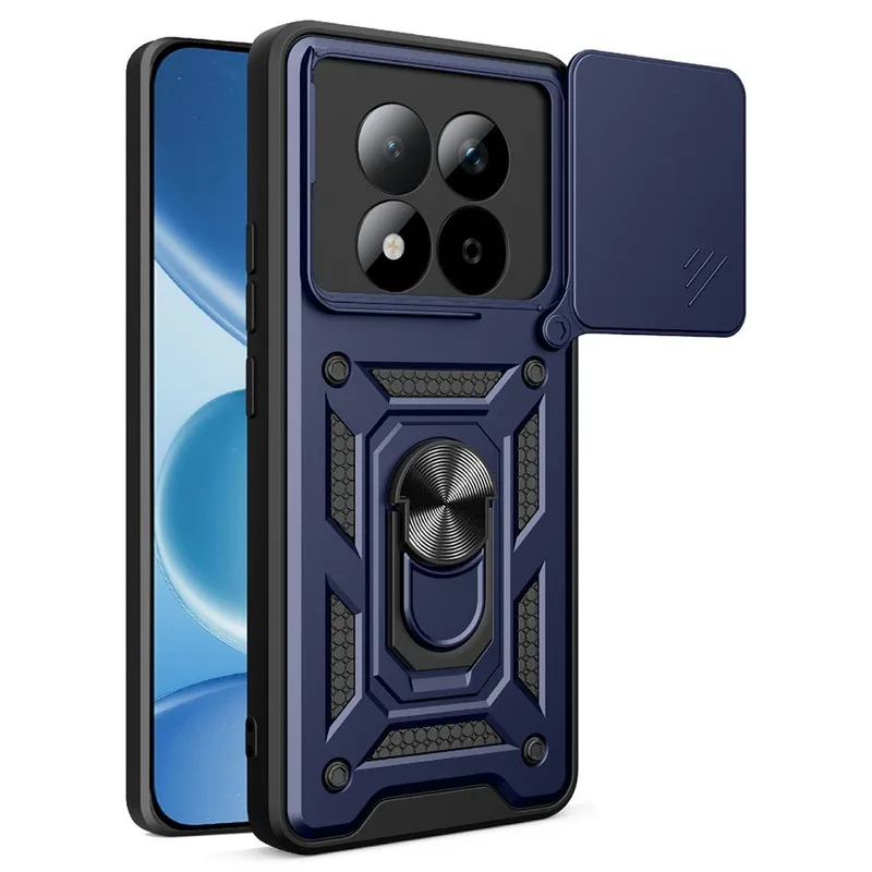 Θήκη Combo Kickstand Slide Camera Blue Poco M8 5G