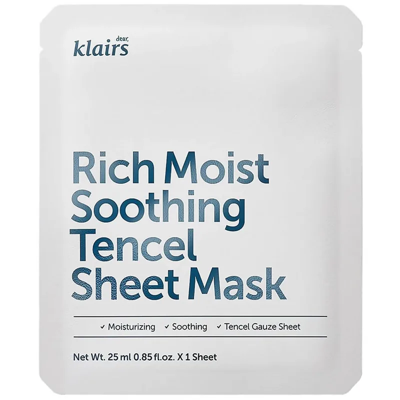 Dear, Klairs Rich Moist Soothing Tencel Sheet Mask (25ml)