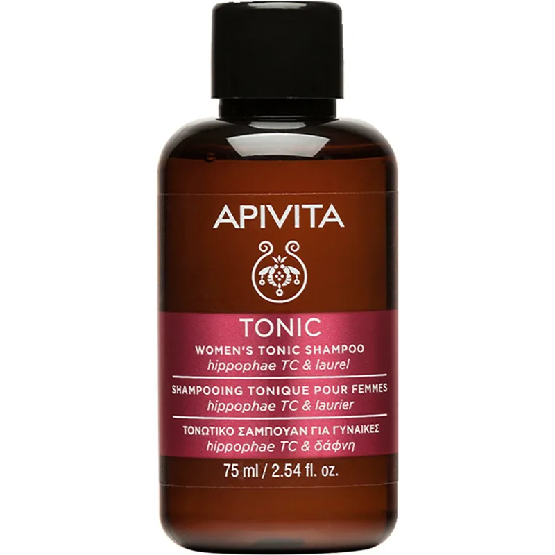 Apivita Women's Tonic Shampoo with Hippophae TC & Laurel Travel Size Τονωτικό Σαμπουάν Κατά της Τριχόπτωσης για Γυναίκες με Ιπποφαές & Δάφνη 75ml