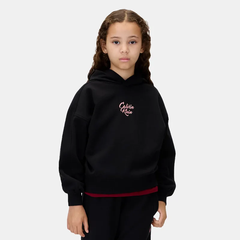 Calvin Klein Script Logo Graphic Terry Παιδική Μπλούζα με Κουκούλα (9000250367_68372)