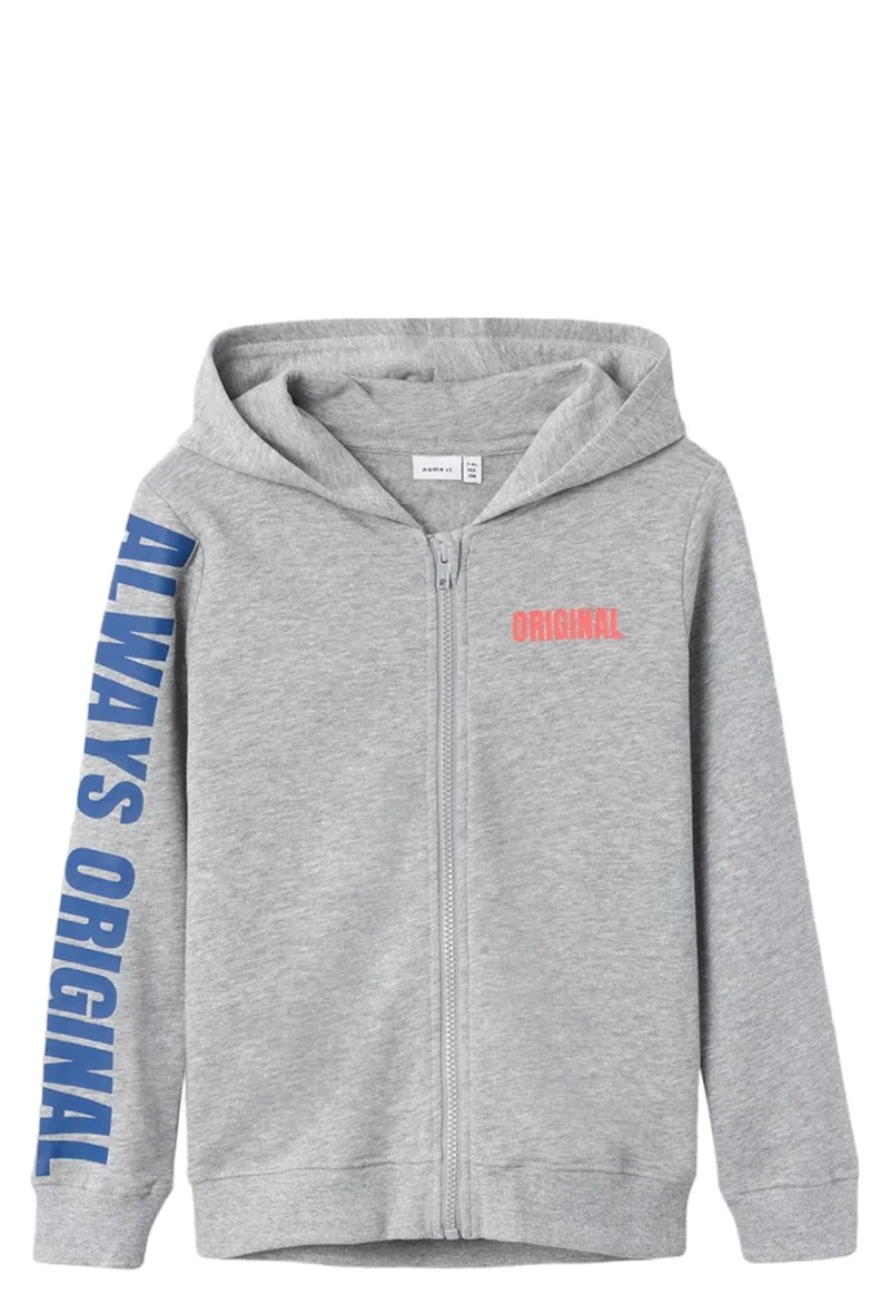 Ζακέτα Name It Lucas Sweat 13220451-Grey Melange Αγόρι