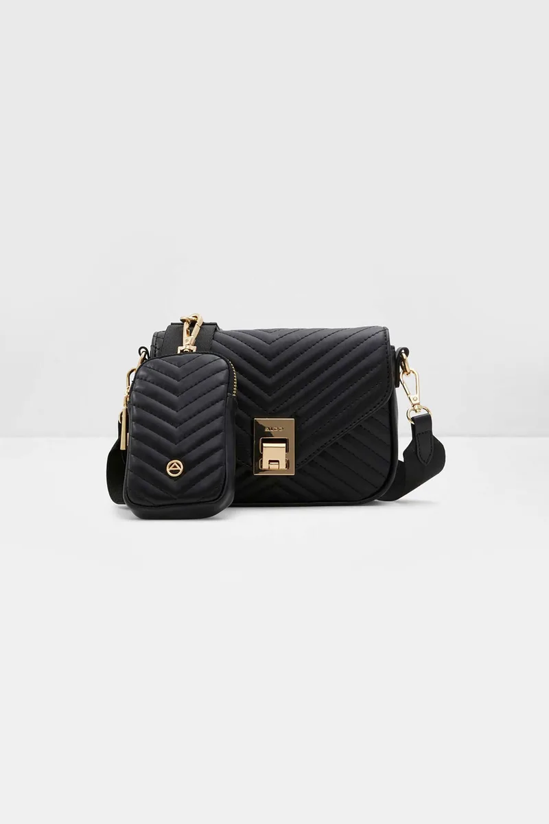 Aldo γυναικεία τσάντα crossbody με αποσπώμενο πορτοφόλι "Unila" - UNILA Μαύρο