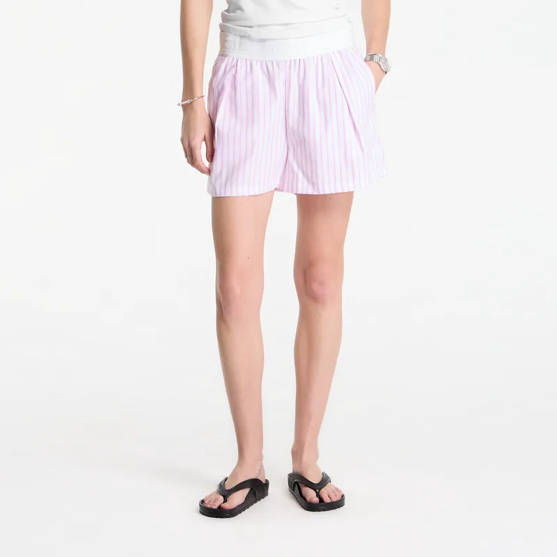 Σορτς Nike Sportswear Chill Poplin Women's Loose Stripe Shorts Lt Magenta/ Ροζ Foam/ Summit White XS