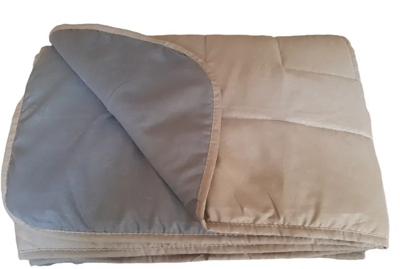 Κουβερλί 2 Όψεων Microfiber Υπέρδιπλο 220x240εκ. Λαχούρι 24home Grey-Μπεζ (Ύφασμα: Microfiber, Χρώμα: Γκρι, Μέγεθος: Υπέρδιπλα) - 24home.gr - 24-frazada-2-grey-beige