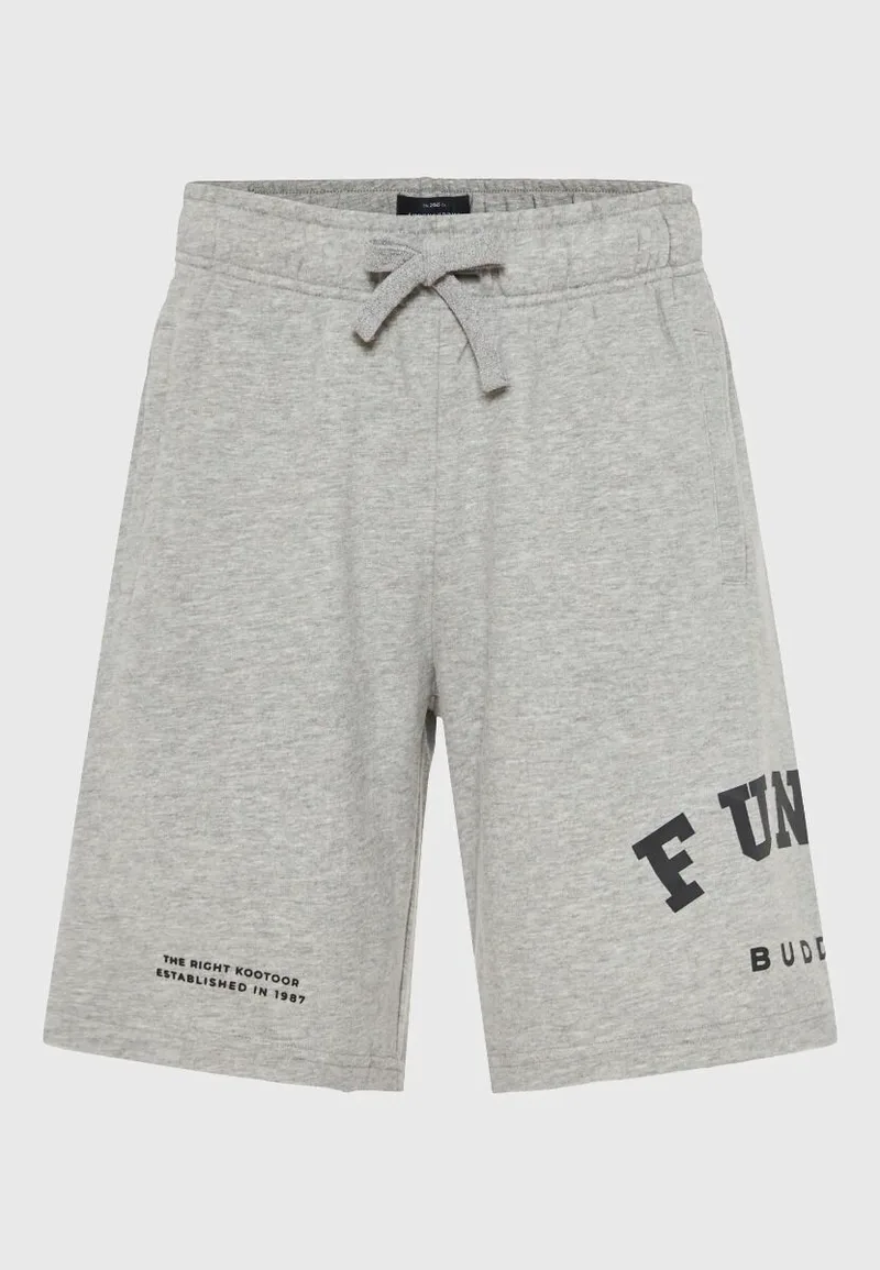 Funky Buddha Ανδρική Αθλητική βερμούδα με logo FBM013-051-03 Σκούρο Γκρί