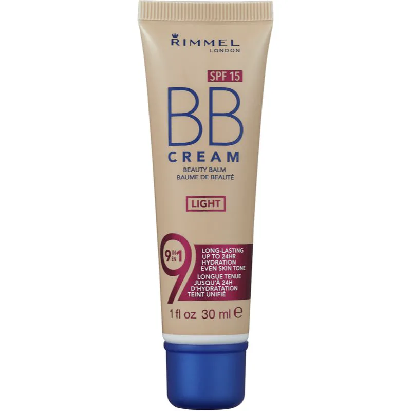Rimmel BB Cream 9 in 1 ΒΒ κρέμα SPF 15 απόχρωση Light 30 ml