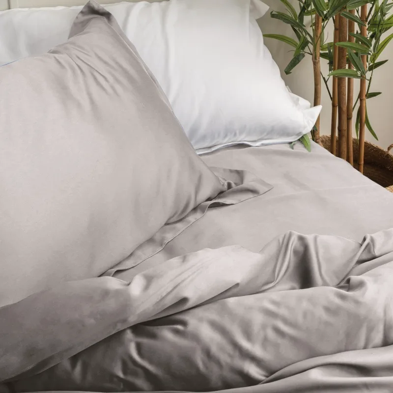 Σετ Σεντόνια Υπέρδιπλα 4 Τεμαχίων Palamaiki Nature Grey 250x275