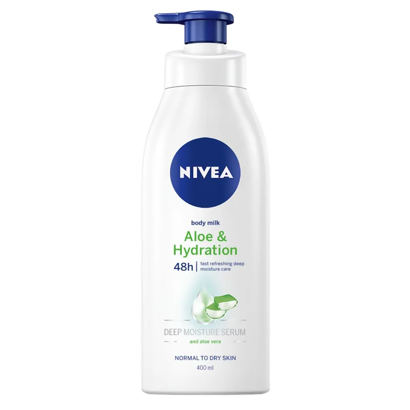 Nivea Body Aloe Hydration Lotion Pump 48h Ενυδατική Λοσιόν Σώματος με Aloe για 48ωρη Αναζωογόνηση, με Αντλία 400ml